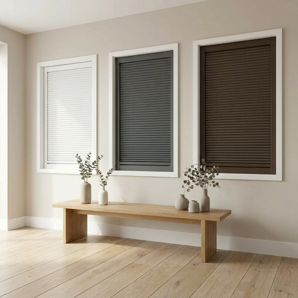 Made-to-measure blackout honeycomb shade in a sleep-friendly room