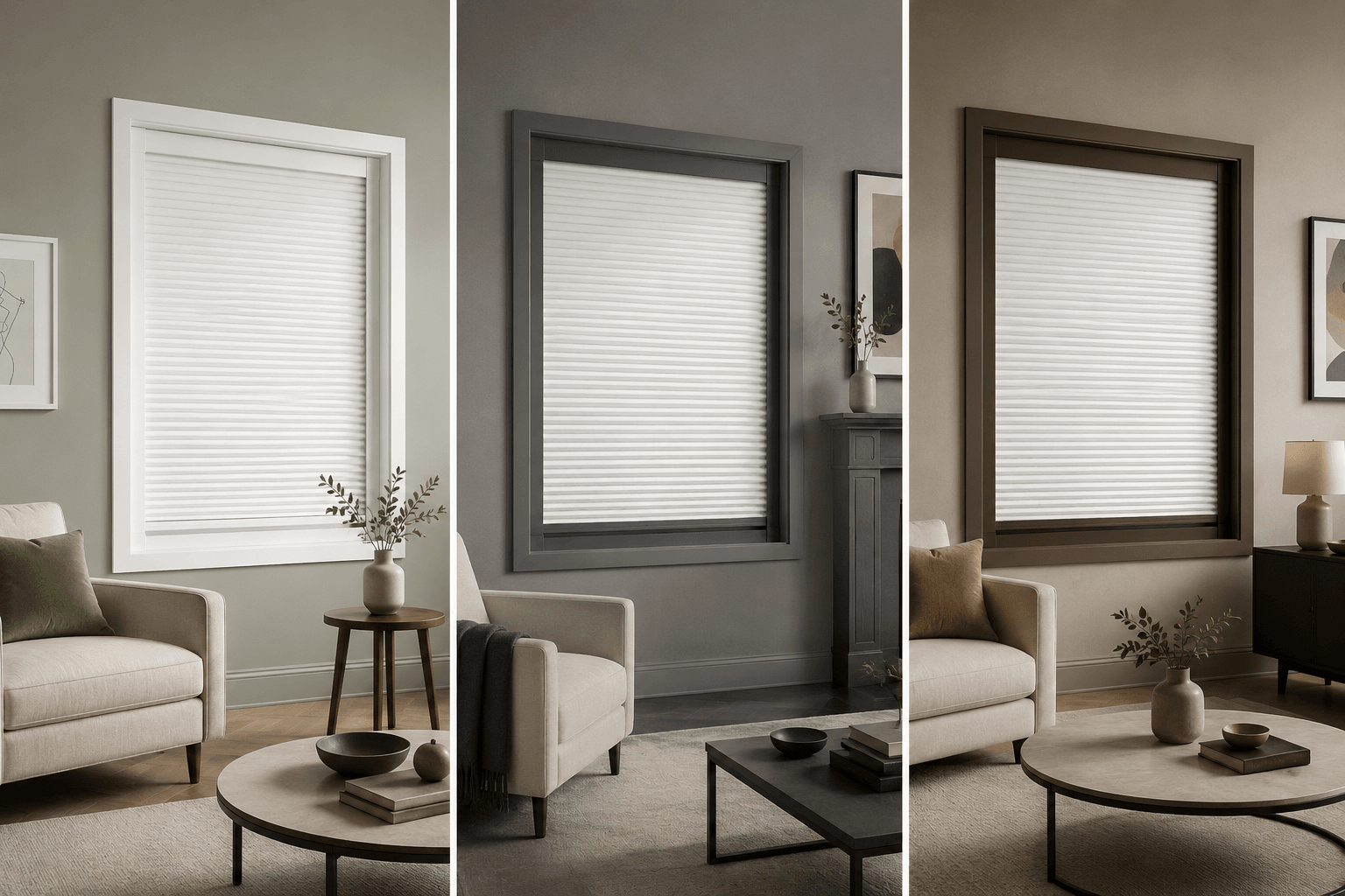 FAIZ blackout blind frame colours for a coordinated restful bedroom