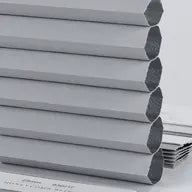 Light grey room-darkening cellular fabric for improved sleep comfort