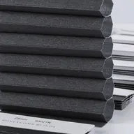 Navy blue blackout cellular fabric for reduced nighttime light