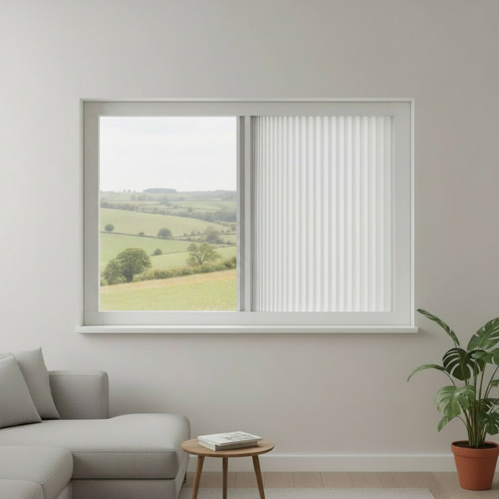 Right-stacking room-darkening cellular blind for precise sleep-space control