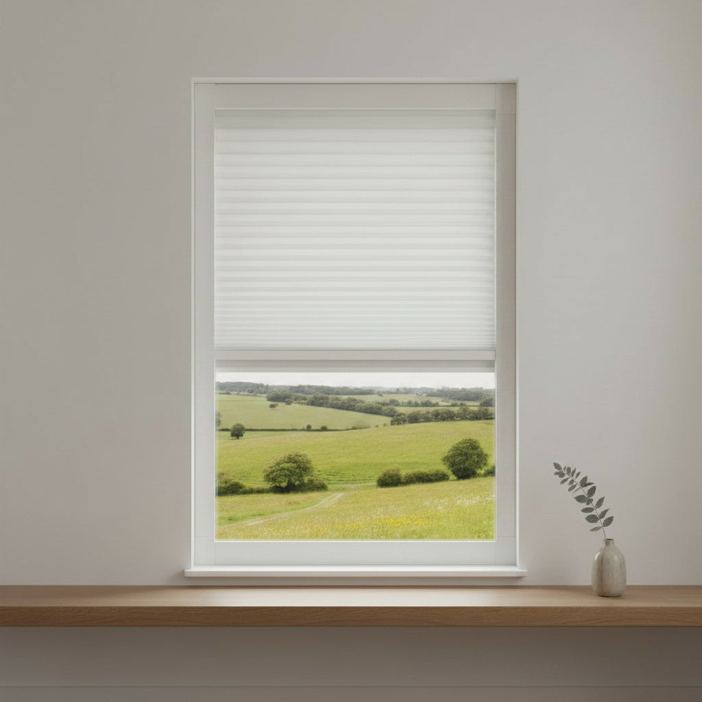 Top-stacking total blackout cellular shade for restful skylight coverage
